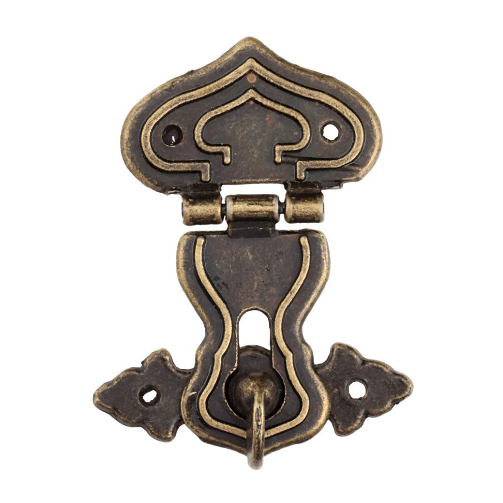 Lock Hasp Hook 63X47mm Antique Bronze Metal With 5 Screws For Decorative Wooden Box Chest Padlock Vintage Iron Hardware 9339159675113