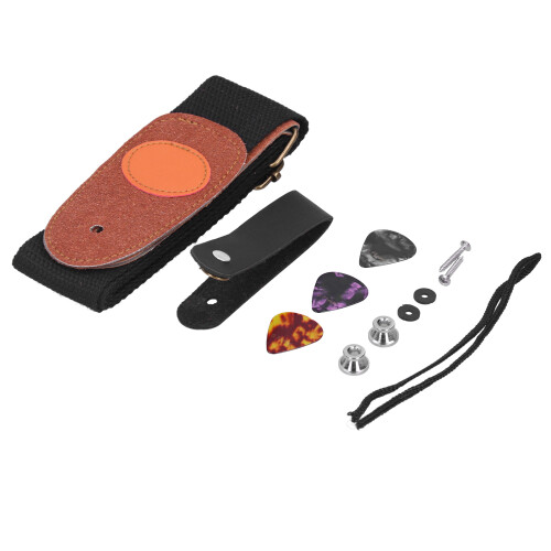 Gitarrengurt Halsgurt Zelluloid-Picks mit 2