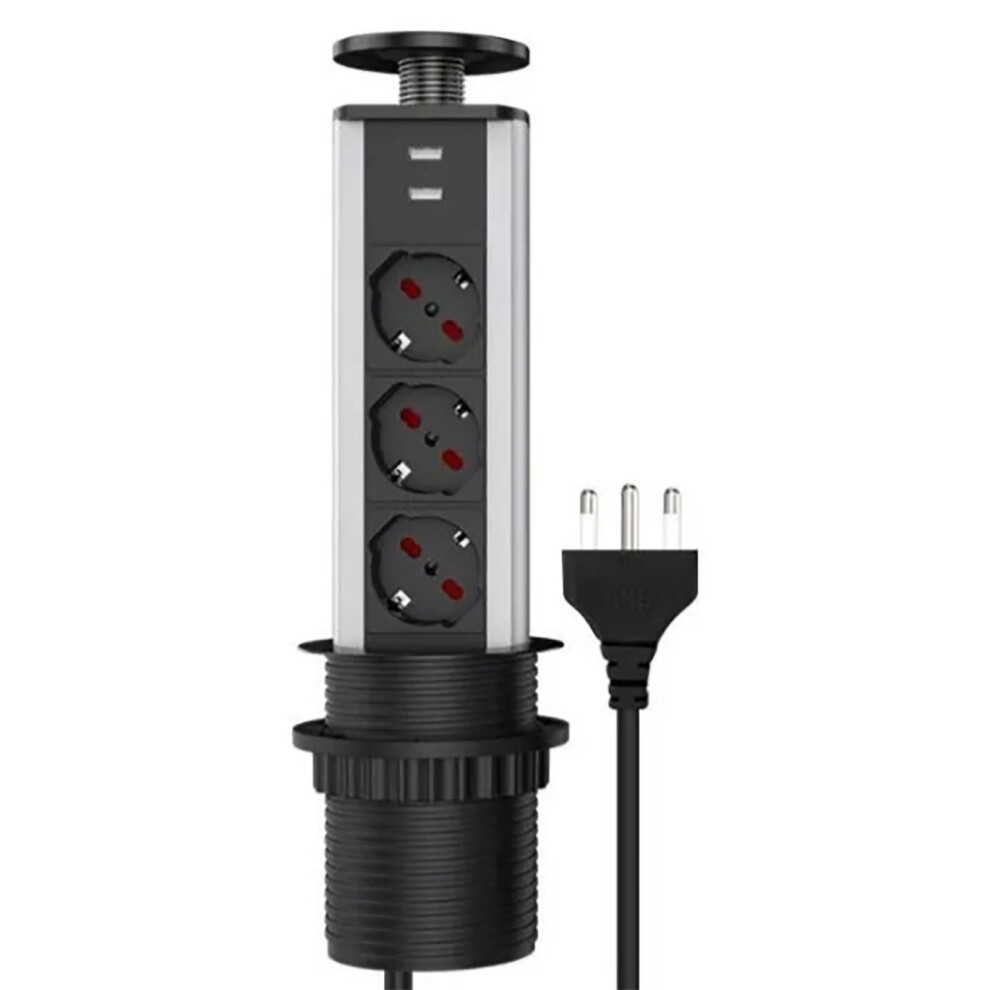 Innovative Countertop Power Station, Retractable Pop Up Outlet For Seamless Integration In Kitchen, Office, And More 9436597711974