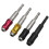 Drill Bit Holder Rod 1/4Inch Hex Shank Quick Release Locking Extension Rod Silver Red 5