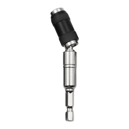 Hexadecimal Shank Drill Bit Holder Extension Rod For Quick Release Silver And Black Compatible With Hex Shank Bits