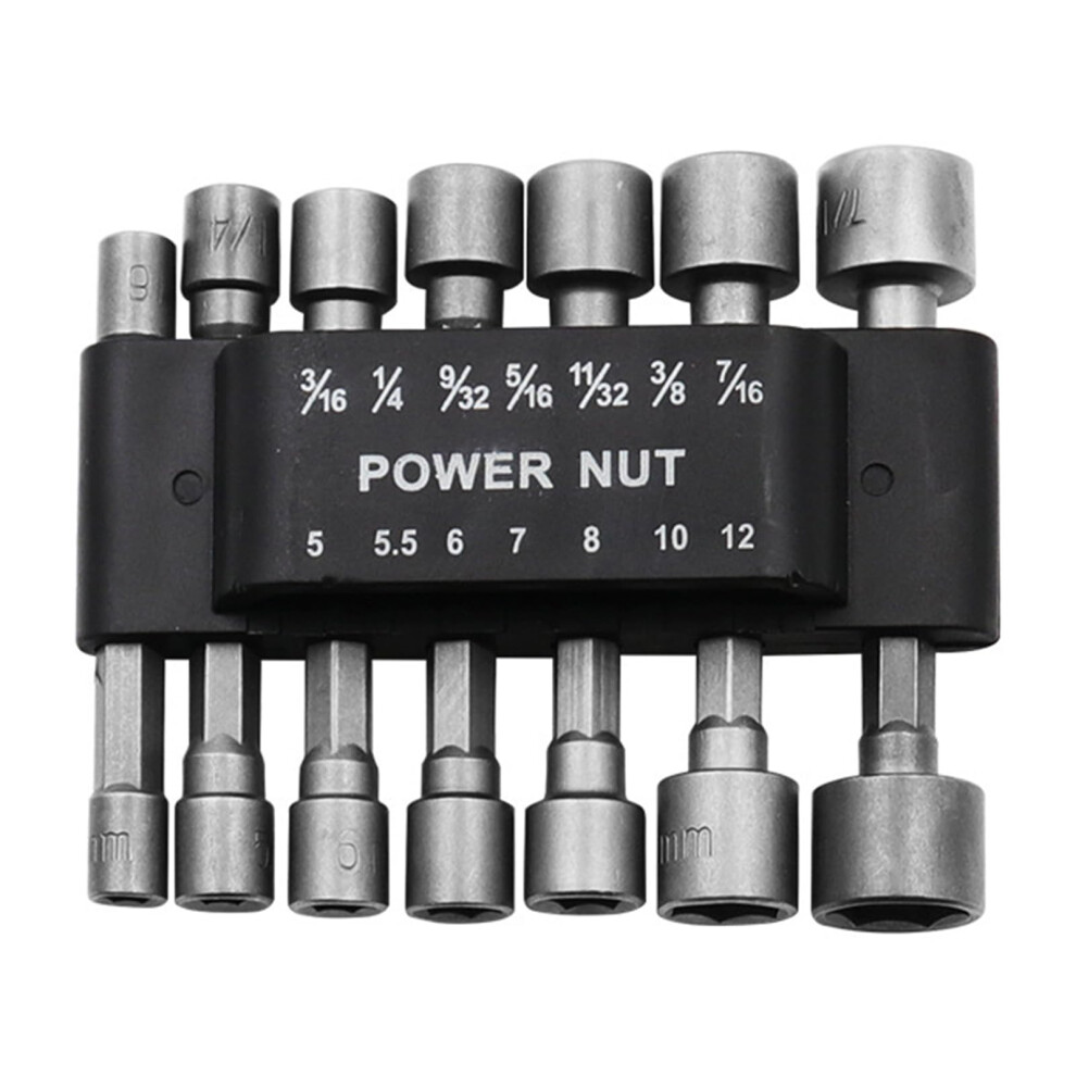 Power Nut Driver Drill Bit Tool Set 9/14Piece Hex Shank Nut Driver Bits For Power Tools And Screwdrivers 9323874455914