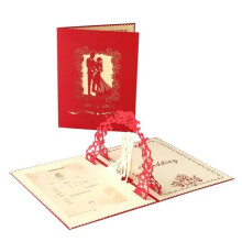 Wedding Pop Up Card 3D Invitation Cards Bride and Groom Engagement Cards Lovers Wedding Invitation