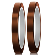 Hochtemperatur-Polyimidband, 320 C/608 F beständiges Band für Elektronik, rückstandsfrei, isolierend, 2 Rollen à 15 mm x 33 m beigefarbenes