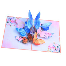 Greeting card for Mother's Day, paper sculpture card, table decoration, 3D blessing card with floral scent for the festival, gardenia scent