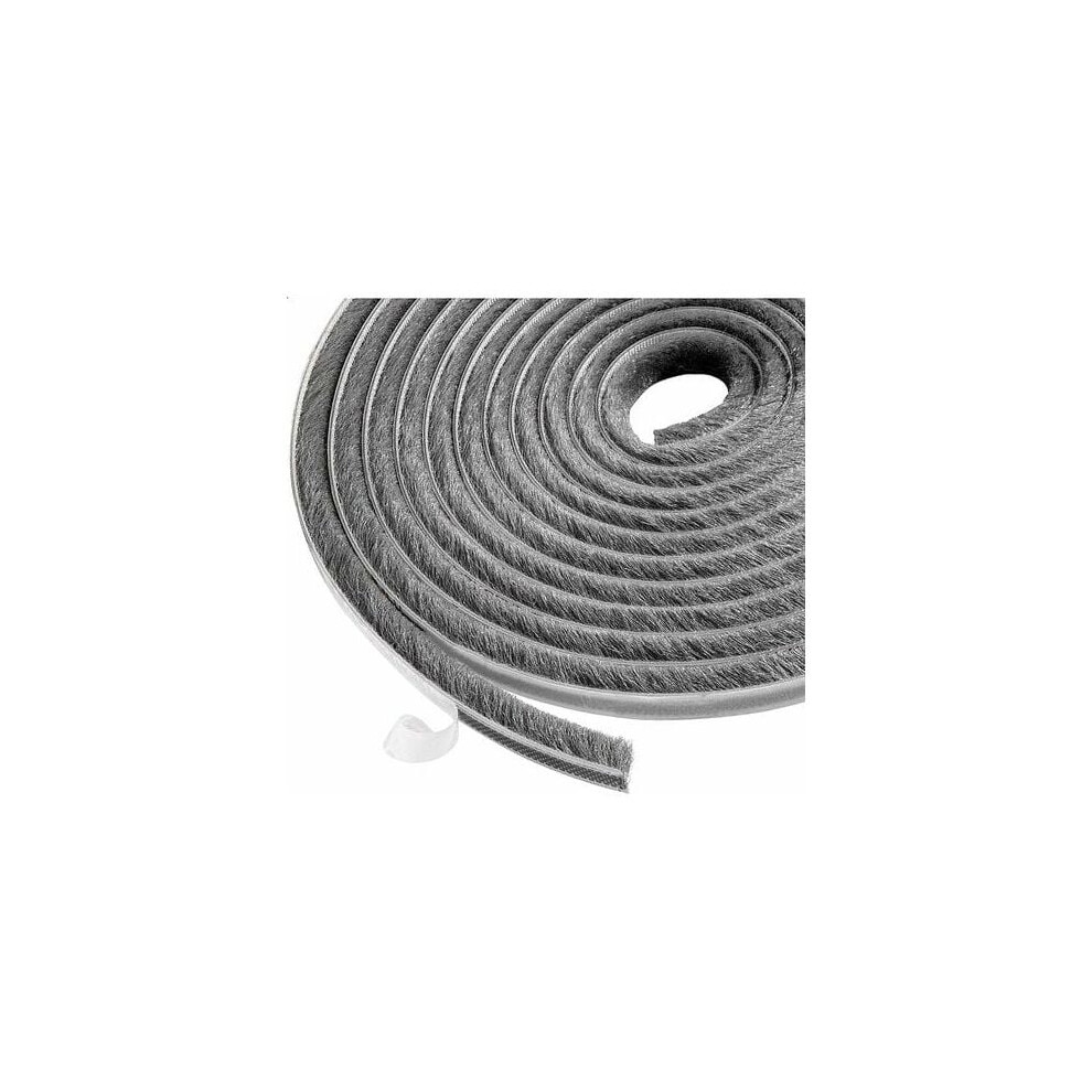 Weatherproof Soundproof Dustproof Self Adhesive Weatherstrip For Sliding Windows Doors, Cut To Need Gap Sealing Energy Efficiency (Gray, Width 9Mm X H 9060116407910