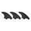 3PCS Surfbrett Fin Ersatz PVC Paddle Board Fin 9