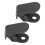 2PCS Front Trunk Haken Halteklammern Schwarz mit 9