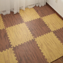 Pěnová podlahová rohož ve stylu puzzle s realistickou dřevěnou povrchovou úpravou, robustní spojení pro bezpečné uchycení v hernách a