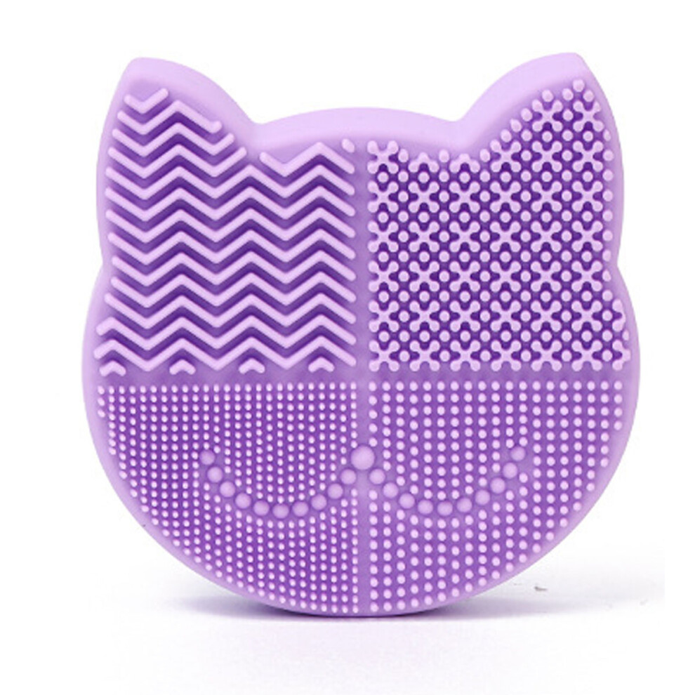 Makeup Brush Cleaning Mat with Detachable Drying Rack, Efficient Makeup Residue Removal and Quick Drying for Professional Results
