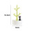 Premium ABS Material Jewelry Organizer, Metal Birds Tree Stand with Rectangular Tray for Retail Shop Counter Display, Multi-function Selections for Ho 2