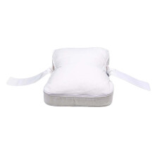 Knee Pillow Breathable Bed Cushion With Strap Between Legs For Side Sleepers Spine Alignment Back Hips Joints White