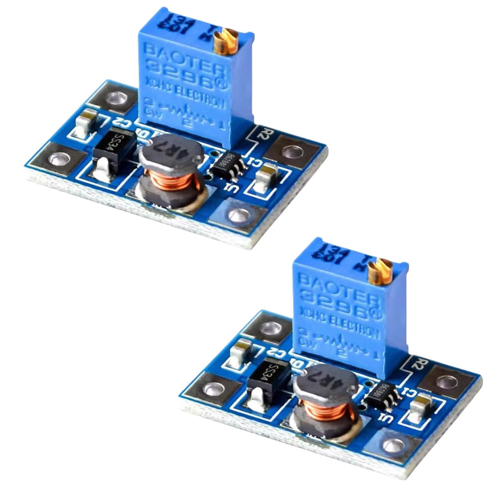 2 Pieces High Current Circuit Board With 2 A Dc Stepup Power Module, With Adjustable Output And Compact Design, Dc 2 V 24 V Input 9105992687145
