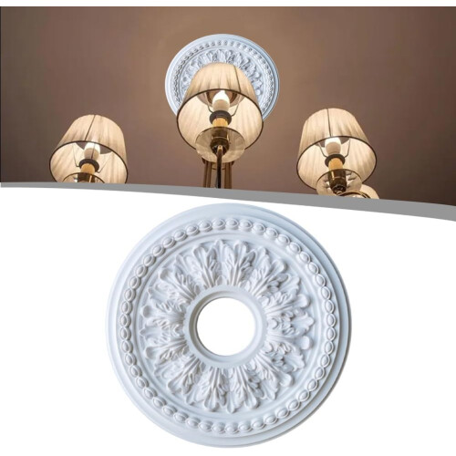 Circular PU Lamp Panel Ceiling Fan Light Cover For Chandeliers, Decorative Ceiling Light Panel Home Lighting 2