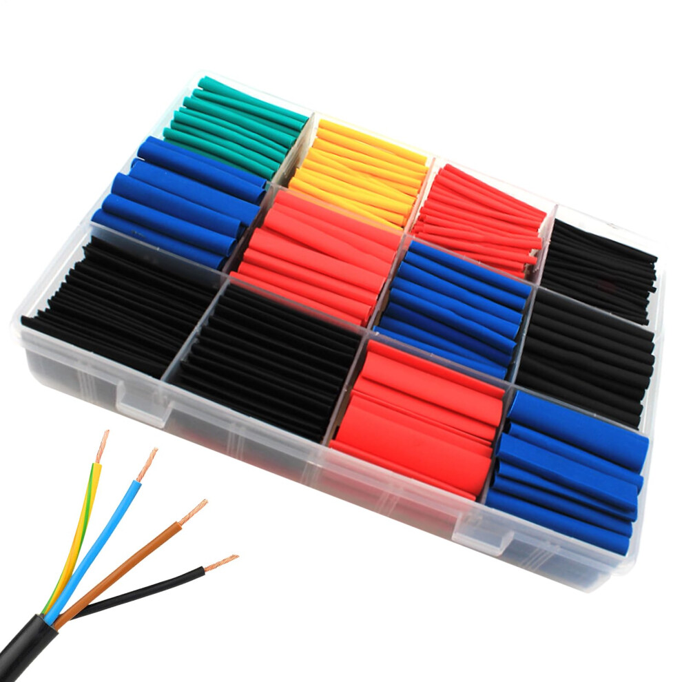 Heat Shrink Tubing, 850 Pieces Assortment For Cable Routing Electrical Protection 9105992680061