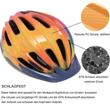Unübertroffene Sicherheit für junge Abenteurer, leichter Multisporthelm, Microshell-Design für Langlebigkeit und Komfort, abnehmbares Sonnenvisier