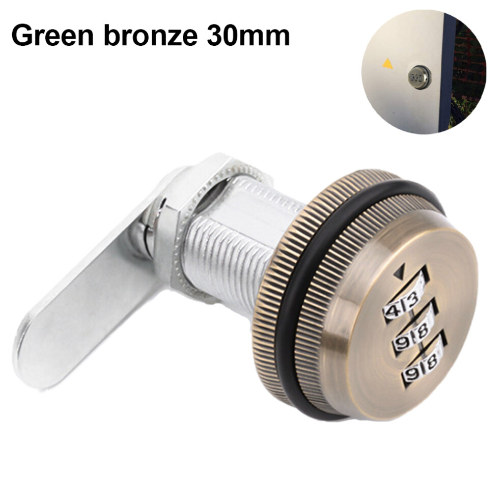 Combination Cam Lock, Durable Zinc Alloy Keyless Security Lock, Resettable Password For Showcases And Drawers 9436597712896