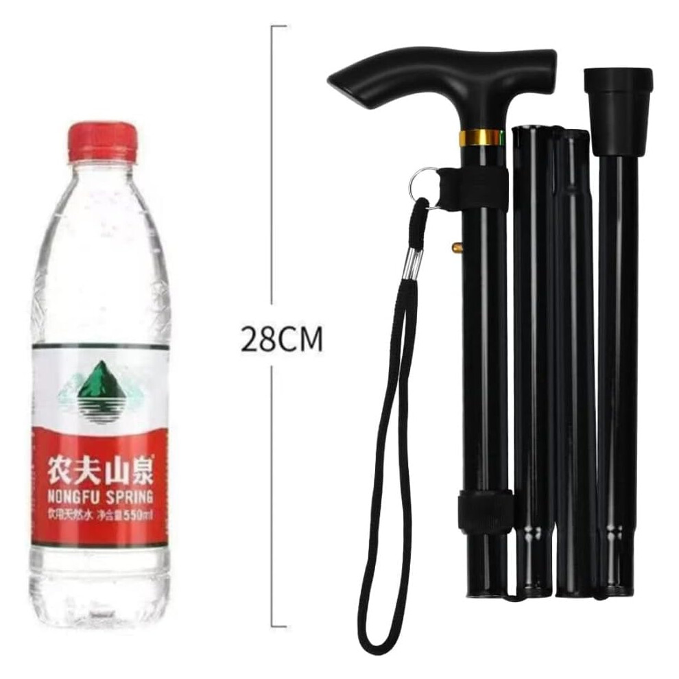 Versatile Walking Companion, Adjustable Heights Foldable Walking Cane, Portable Walking Stick For Indoor Outdoor Confidence Boost, 5-Level Height