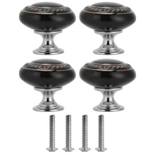Modern Cabinet Hardware Pulls Vacuum Electroplating Strong ABS Material Elegant Drawer Knobs For Kitchen Bedroom Furniture Makeover (4PCS)