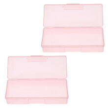 Draagbare organizer voor nagelkunstgereedschap, transparante manicurebox, herbruikbaar en draagbaar met klikdeksel en vergrendelingsmechanisme,