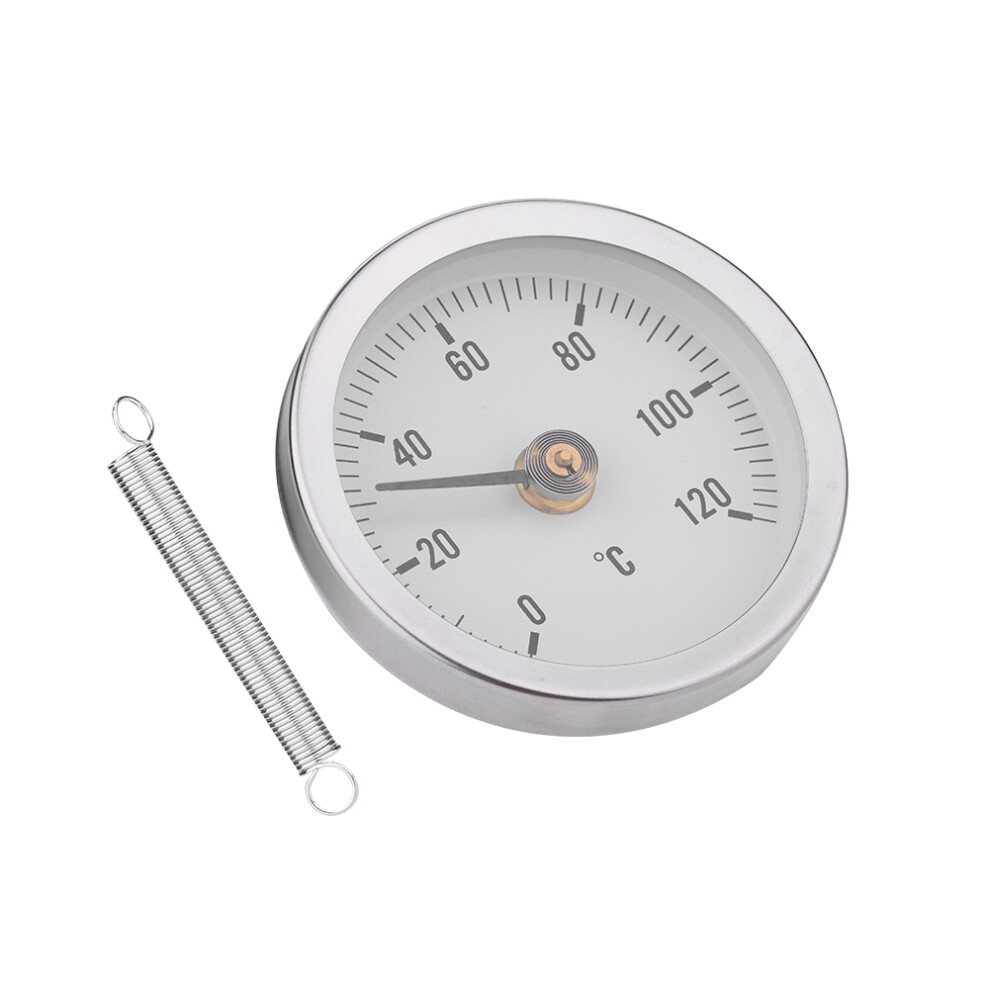 High-Precision Bimetal Thermometer, Spring Thermometer With Clip On Pipe Clamp For Accurate Hvac Hot Water Pipes Temperature Measurement 9155353319413