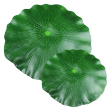 Set of 2 simulated lotus leaf decoration, emulation, lotus leaves, pond decoration