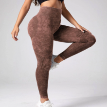 Dameslegging met hoge taille, billenliftend ontwerp, buikcontrole, naadloze fitness- en yogabroek met vochtafvoerende stof, hoge stretch en
