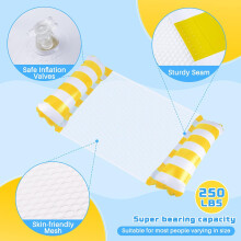 Aufblasbare Netz-Schwimminseln für Erwachsene, 4-in-1 Mehrzweck-Pool-Schwimminsel mit atmungsaktivem Netzgewebesitz und strapazierfähiger