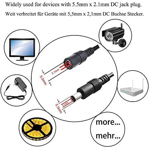 Καλώδιο επέκτασης τροφοδοσίας DC Plug and Play, υψηλής ποιότητας PVC από καθαρό χαλκό, 2