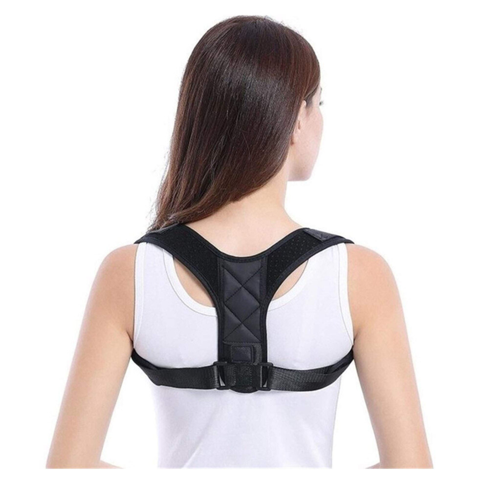 Adjustable Shoulder Brace Back Support Belt Posture Corrector, Lumbar Posture Correction, Medium