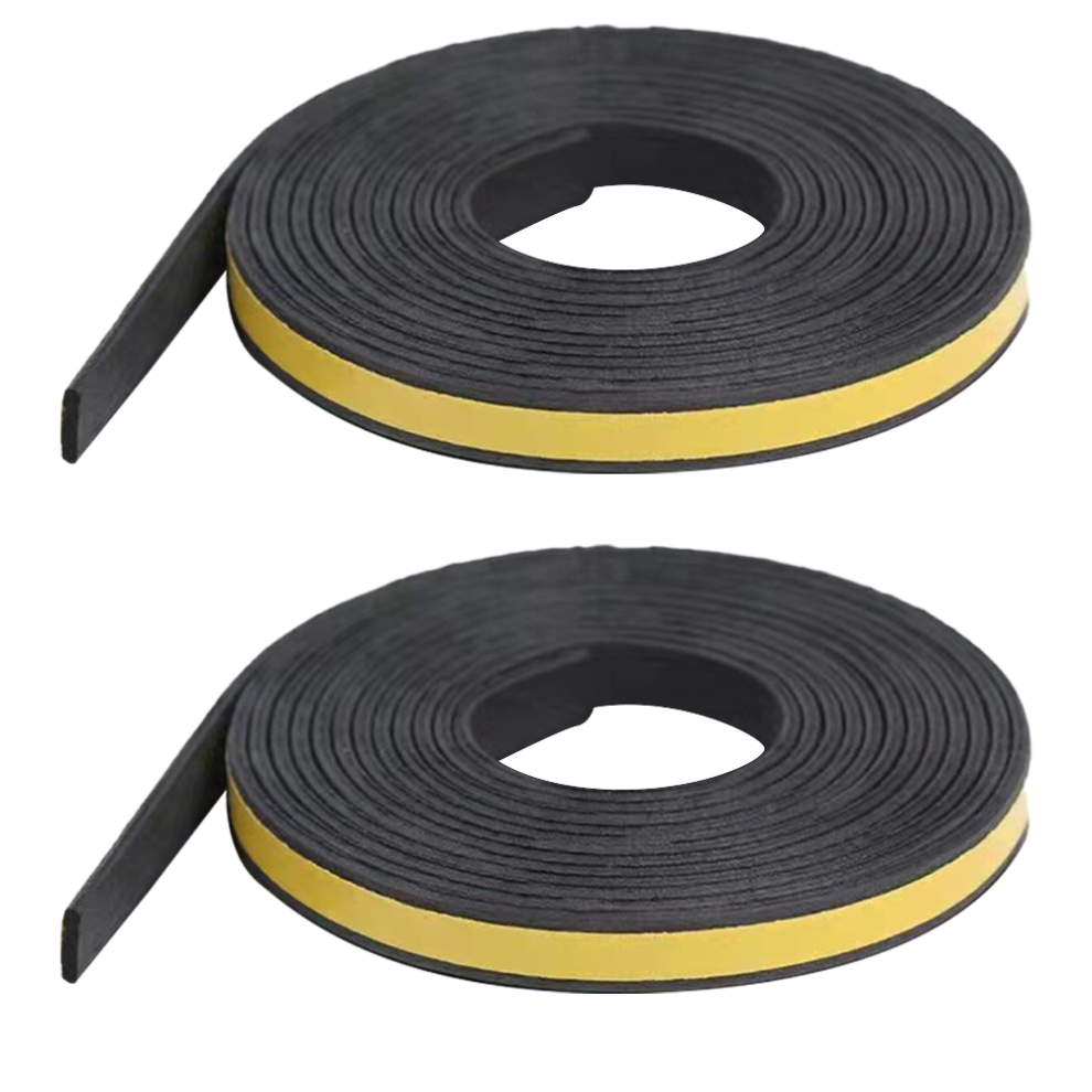 Door Weather Stripping Seal, Soundproof Strip With High-Density Foam For Optimal Resilience, Simple Installation On Doors Windows Furniture (2 Pcs) 9060116409334