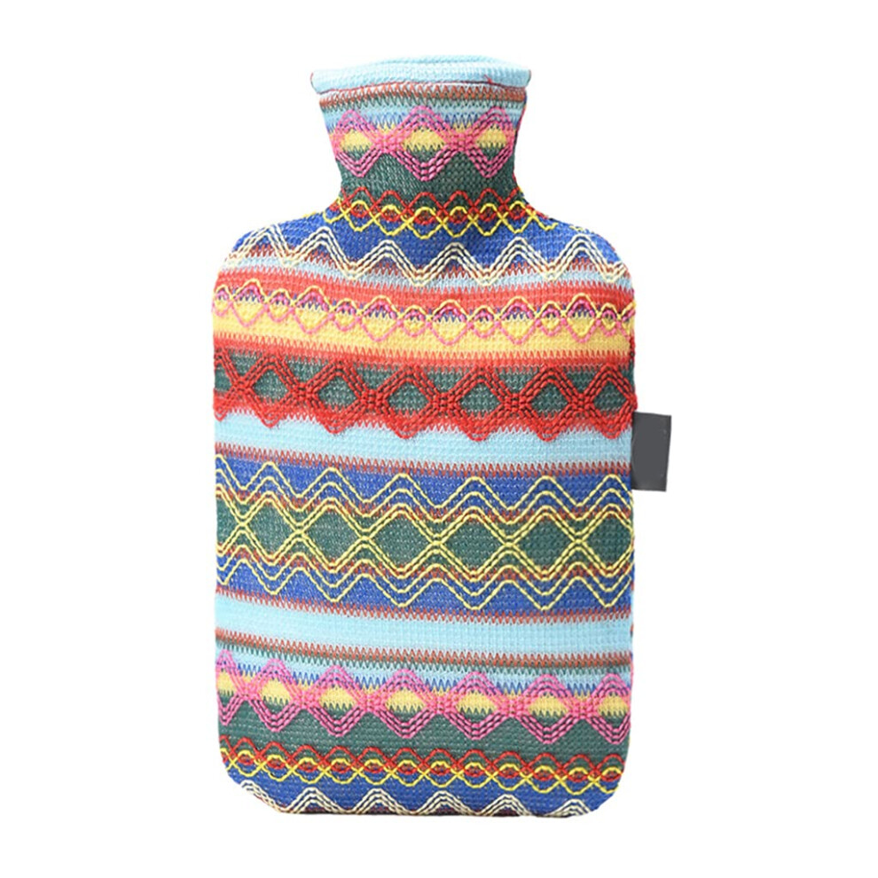 Indian Ethnic Winter Hot Water Bottle Warm Handbag Back Neck Warmer Blue
