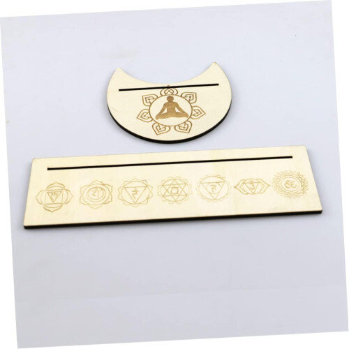 Moon Phase Tarot Card Stand Wood Rectangular Holder for Spiritual Practices 2