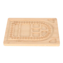 Wooden Bead Boards Bamboo Jewelry Making Tray For Bracelet Necklaces 7.7 X 5.5 X 0.4 In Interactive Family Projects