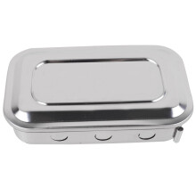 1 x Surgical Instrument Storage Box Stainless Steel for Professional Surgeries, Veterinary Medicine, Beauty Salon (9 Inches (with holes))