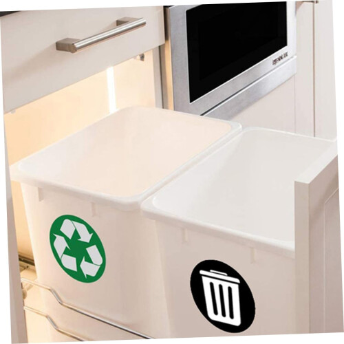 PVC Waste Sorting Stickers SelfAdhesive Trash Can Decals Hotel Public Spaces Environmental Classification Labels 1