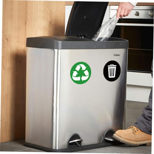 PVC Waste Sorting Stickers SelfAdhesive Trash Can Decals Hotel Public Spaces Environmental Classification Labels 2