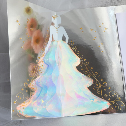 Wedding Invitation, Pop Up Card with Envelope, Exquisite Laser Cut 3D Design 2