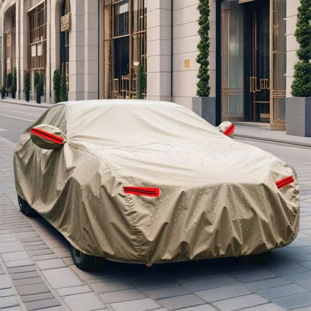 Waterproof Outdoor Car Cover For Hyundai Azera All Weather Uv Hail Resistant With Reflective Strips 9339159678336