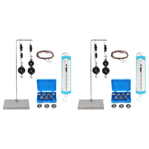 2 x Dynamometer Balance Physics Experiments Spring Hook Code Mechanics of Machines Belt Discs Block Set