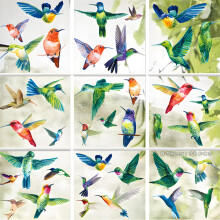 Window Stickers 9 Sheets 38 PCS Reusable UVPrinted AntiCollision Decals For Living Room Bedroom Outdoor
