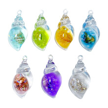 Ocean Conch Resin Pendants, 7Pcs, Luminous Conch Charms, Multicolor Seashell Pendants For Earrings/Necklaces/Keychains