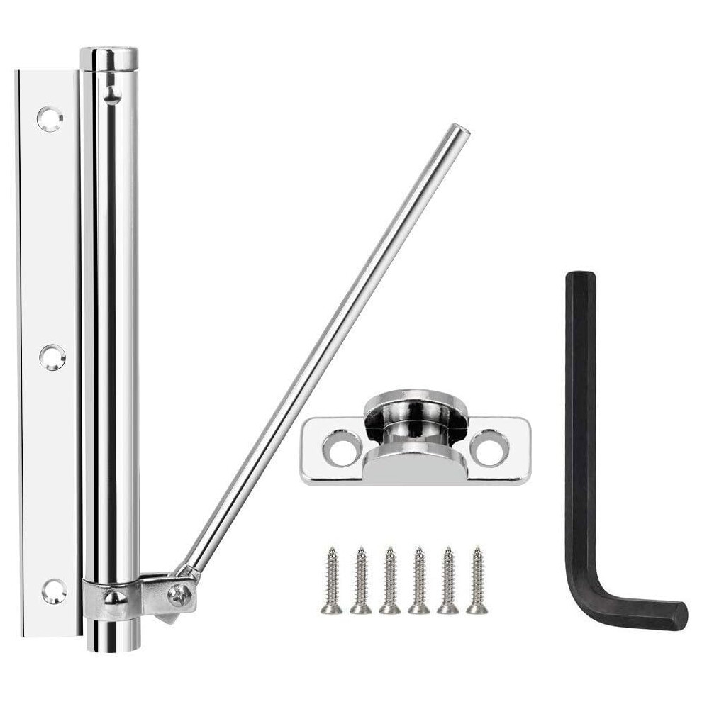 Adjustable Door Closer In Silver, Aluminum Alloy Heavy Duty Hardware For Silent Soft Close Automatic Operations 9436597772500