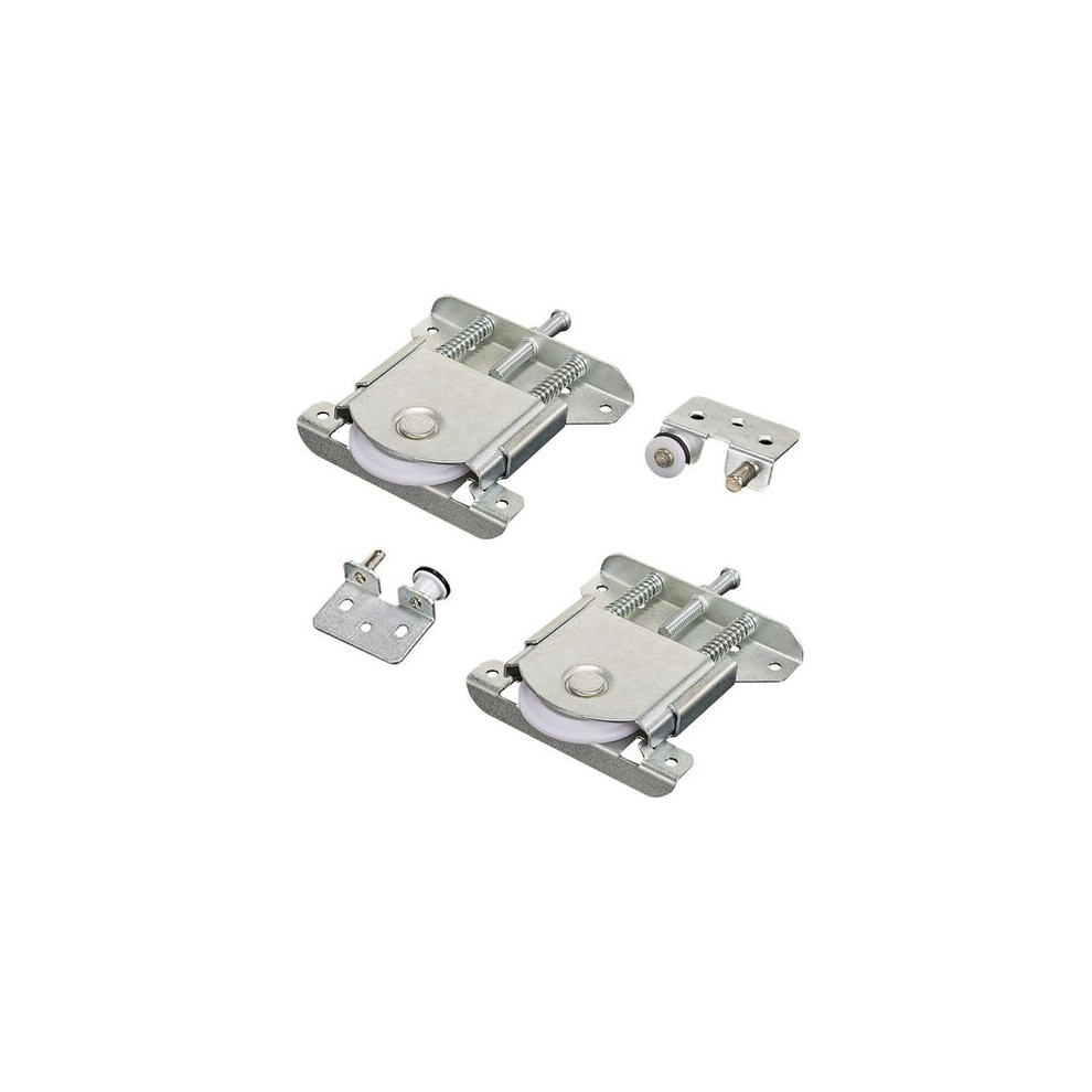 Sliding Closet Door Rollers With Stamped Steel Housing, Replacement Hardware For Wardrobe Pulley Systems, High-Performance Surface Mounted Wheel Featu 9060116410897