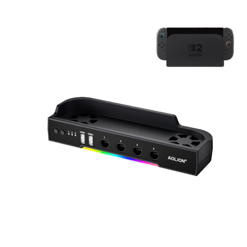 Base de refroidissement avec RGB, hub et support pour Nintendo Switch 2 2