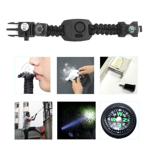 Βραχιόλι Paracord Survival Equipment Τακτικού Σχεδιασμού Ανθεκτική Κατασκευή Πυροσβεστήρας