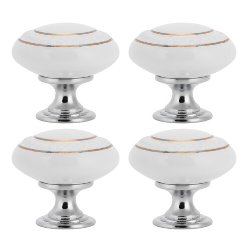 Modern Cabinet Hardware Pulls Vacuum Electroplating Strong ABS Material Elegant Drawer Knobs For Kitchen Bedroom Furniture Makeover (4PCS) 1