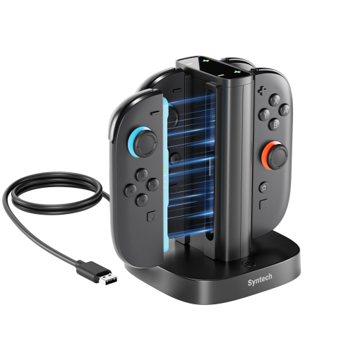 Syntech Joy-Con Charging Station for Nintendo Switch 2 - Chargeur rapide 4-en-1 avec LED