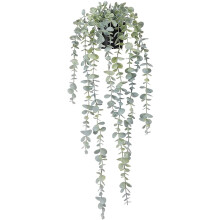 Artificial Hanging Plants Potted Eucalyptus Hanging Plant For Wall Decor Green Indoor Outdoor