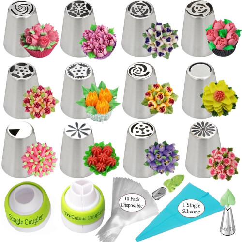 Professional-grade Piping Tip Set With Easy To Use Features And Precise Control For Beautiful Decoration